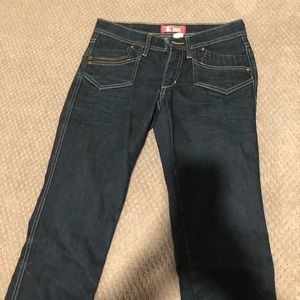 H&M Skinny Jeans Dark Wash with Zippers at back